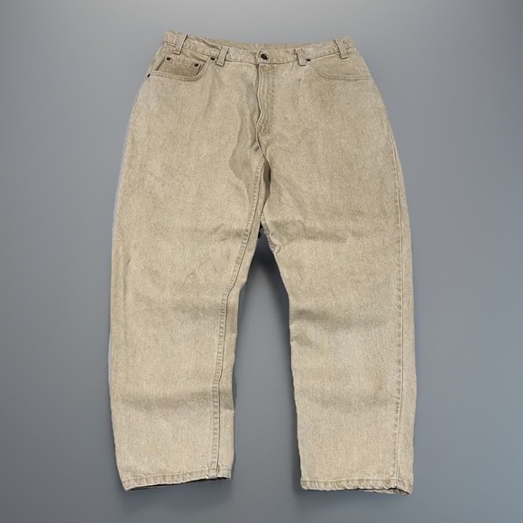 Levi's Other - Vintage 90s Levis 545 Mens Tan Khaki Loose Fit Straight Leg USA Pant Faded 38x30